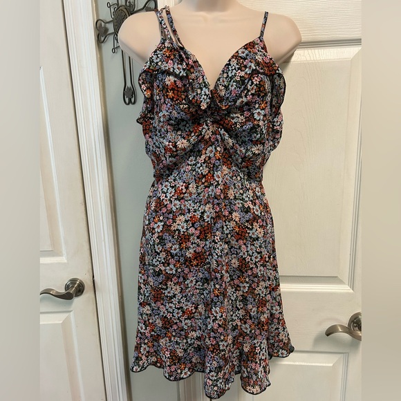 Honey & Sparkle Colorful Print Sleeveless Dress SZ Large NWT Backless Mini - Picture 1 of 9
